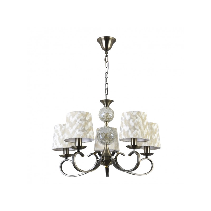 Lámpara Mendoza 5xE14 cuero Fabrilamp